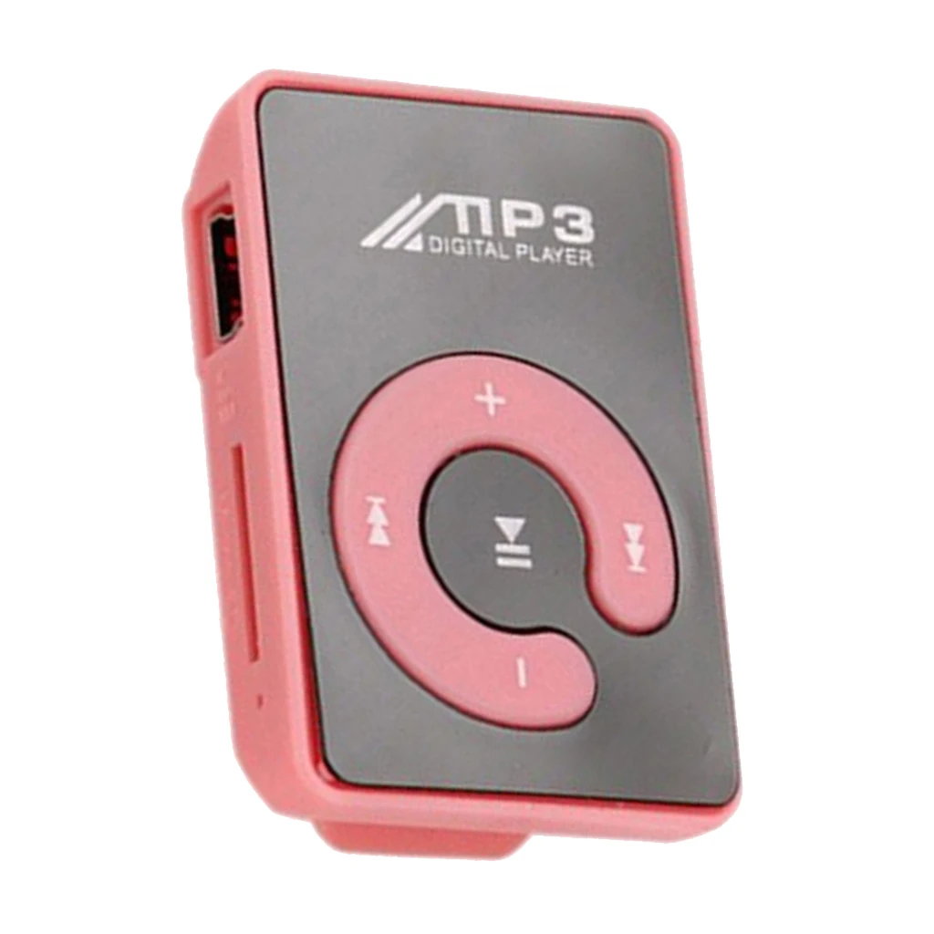 Red Мини mp3-плеер с зеркальным зажимом Портативный модный спортивный USB цифровой музыкальный плеер для MicroSD TF карты медиа mp3-плеер перезаряжаемый - Цвет: Red