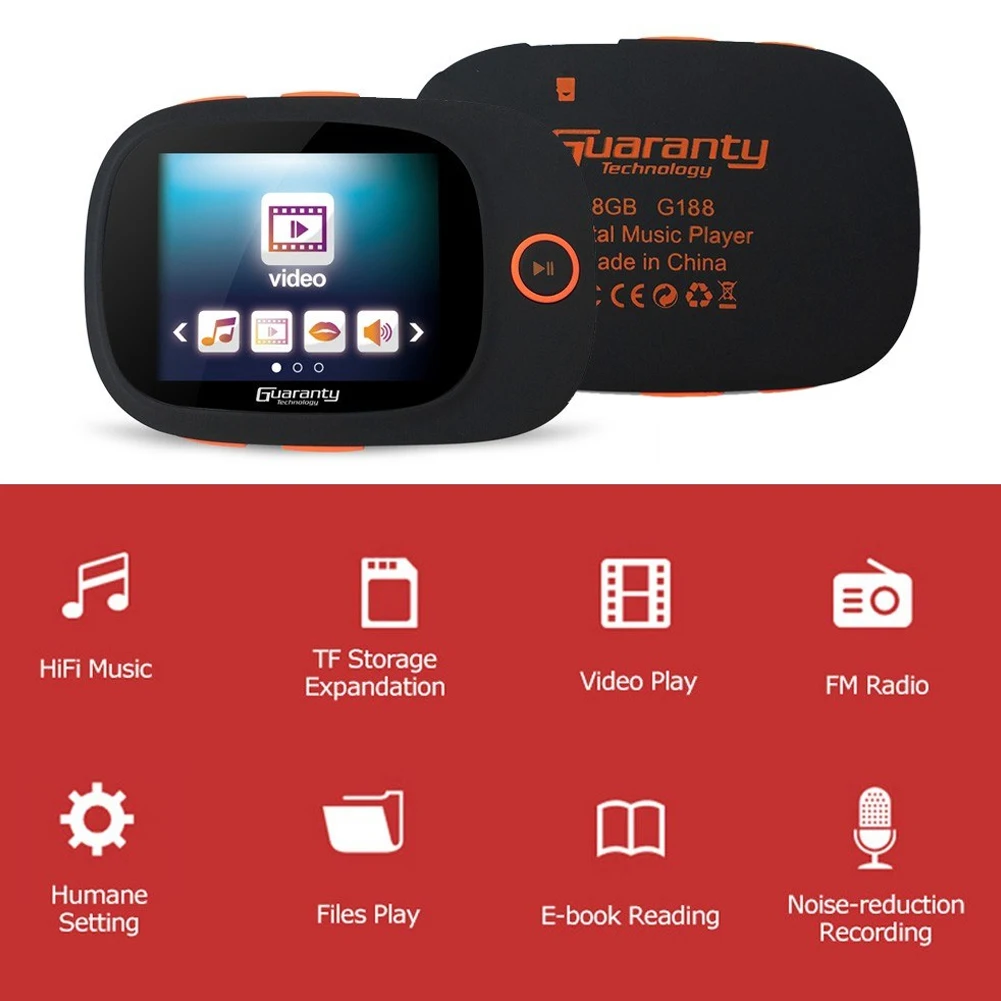 

1.8in TFT Screen 8GB MP3 Player MP3 MP4 Media FM Radio Recorder HIFI Music HiFi Music Player MP3 Player MP4 Media