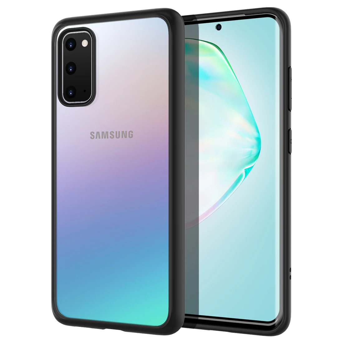 Прозрачный чехол для Samsung Galaxy S20 Plus TPU рамка + задняя прозрачная ПК Противоударный