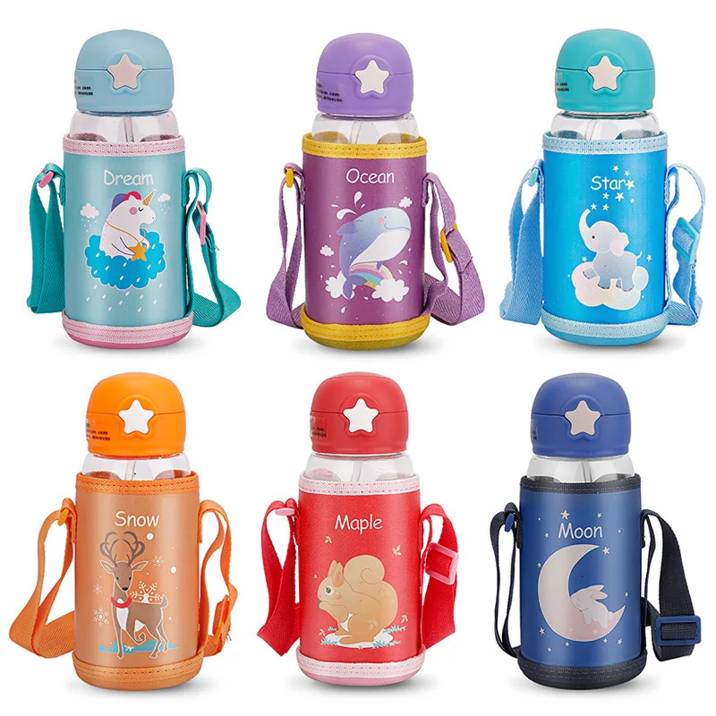 Бутылки для воды детей женская детская пластиковая чашка с соломинкой