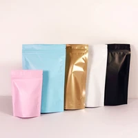50pcslot empty tea bags aluminum foil stand up gift fruit tea packaging self sealing bags food coffee