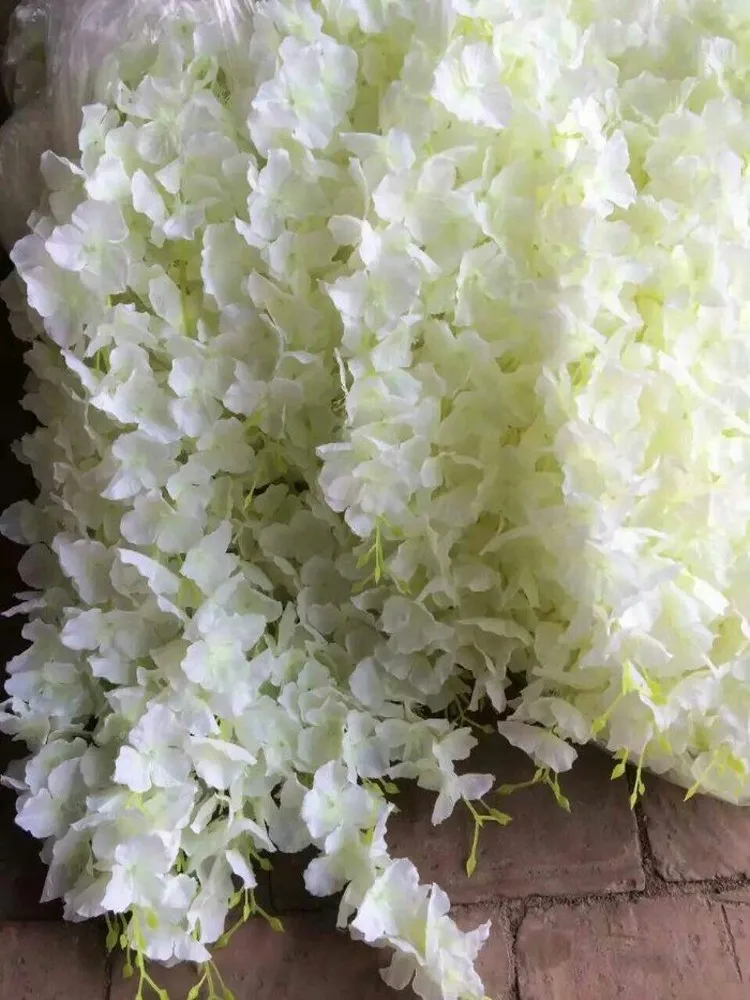 

Upscale Artificial Silk Wisteria Flowers For DIY Wedding Arch Square Rattan Simulation Home Wall Hanging Decor