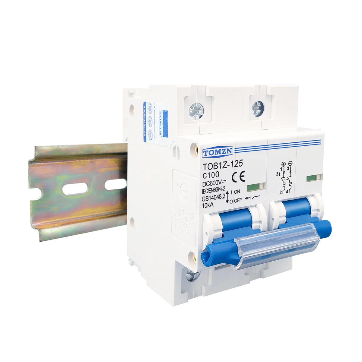 2P 100A 80A 125A DC MCB 600V автоматический выключатель для PV системы главный аккумуляторной