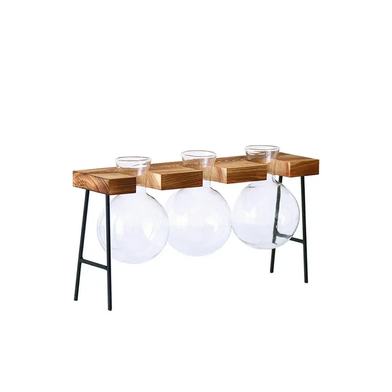 Лидер продаж креативная прозрачная ваза для стеклянных бутылок с гидропонными