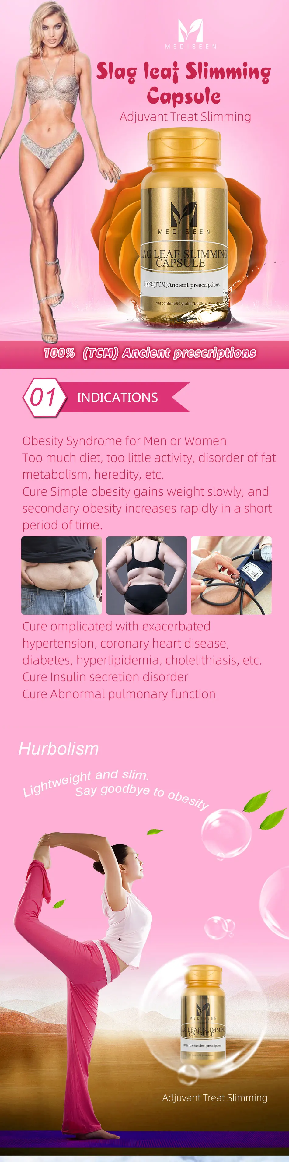 Mediseen Slag leaf capsule, Cure omplicated with exacerbated hypertension, cholelithiasis,Clear gastrointestinal toxins healthy