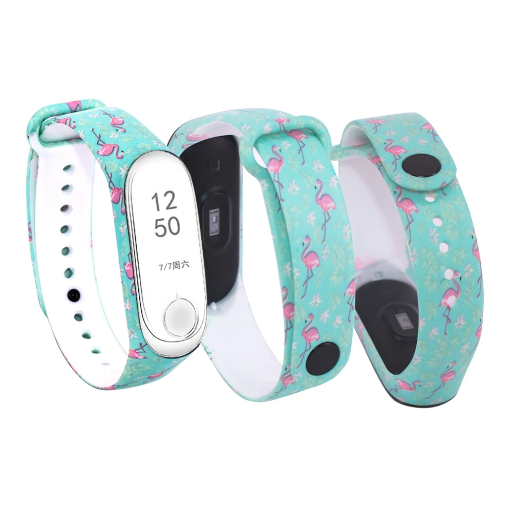 Camouflage Colorful Strap For Xiaomi Mi band 3 4 band 5 6 Bracelet Accessories Replacement Smart Watch Flower Printed Wrist