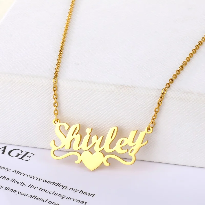 Персонализированное имя ожерелье персонализированные украшения из нержавеющей