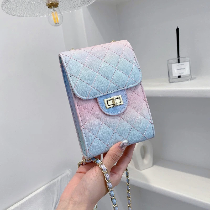 

PU Leather Luxury Designer Mini Handbags for Women 2021 Girls Female Shopper Wallets Fashion Diamond Mobile Phone Crossbody Bags