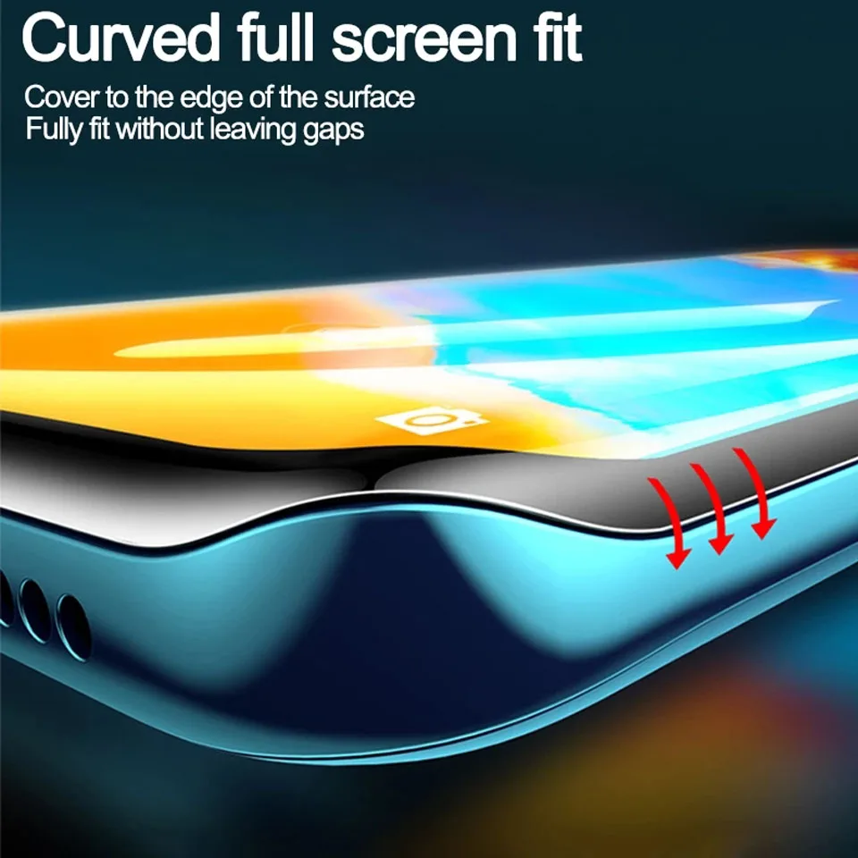 100Pcs/Lot Full Cover Hydrogel Film Screen Protector For Huawei P50 Pocket 4G P50 P40 Pro Plus Protective Soft Film Not Glass