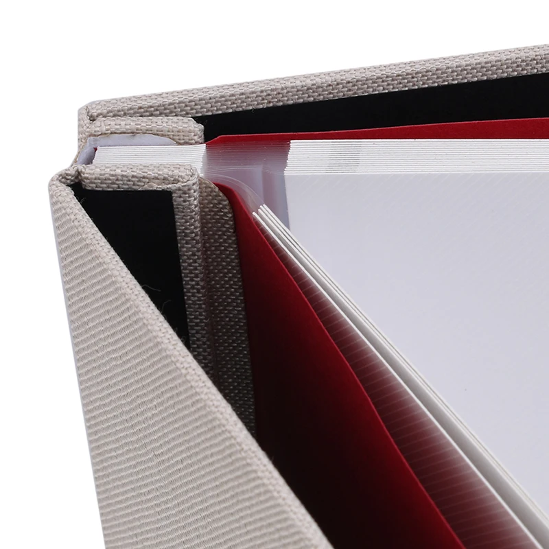 Простой стиль 16 дюймов самоклеющиеся льняные обложки альбом белый внутри