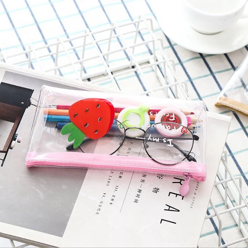 Чехол для карандашей с арбузом прозрачный школьный чехол девочек и мальчиков