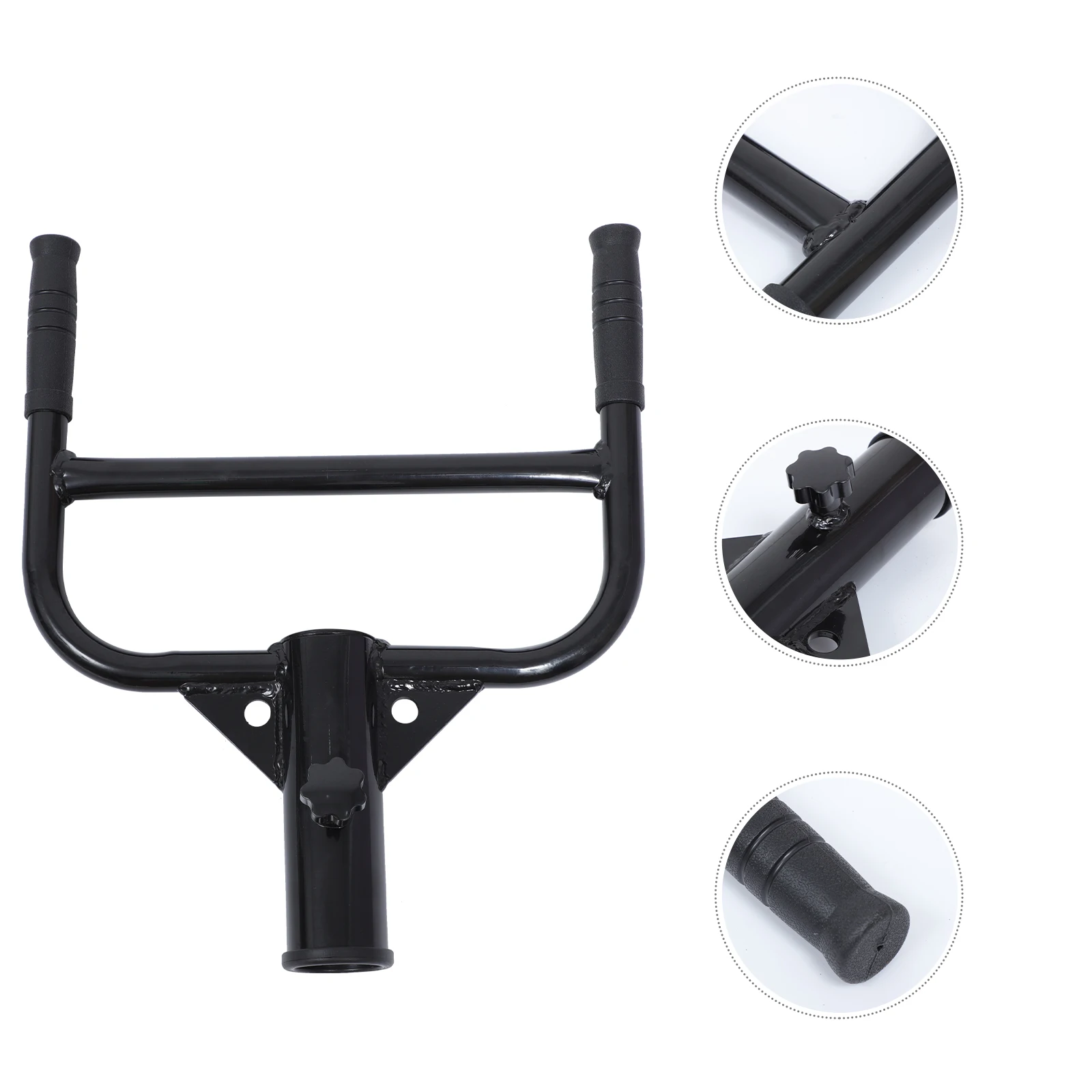 

Practical Barbell Handle Creative Strength Training Equipment Black Weight Lifting Standard Adjustable Threaded Dumbbell Handles
