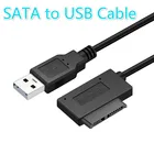 TXTB1 USB 2,0 к SATA кабель для планшета ноутбука оптический привод адаптер конвертер кабель для DVD CD ROM черный