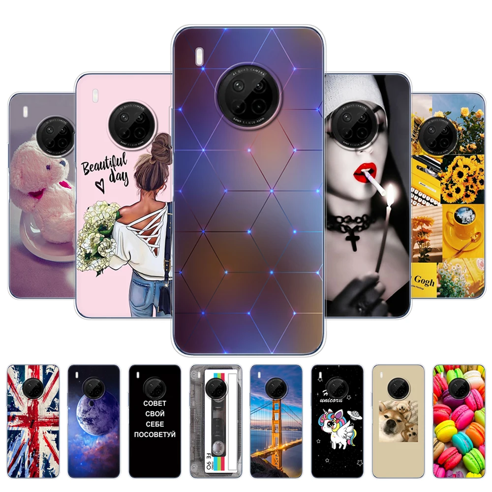 

For Huawei Y9A Case 6.63" Silicon TPU Soft Back Phone Cover For Huawei Y9A 2020 FRL-L23 Case For Huawei Y9 A Y 9A Coque Bumper