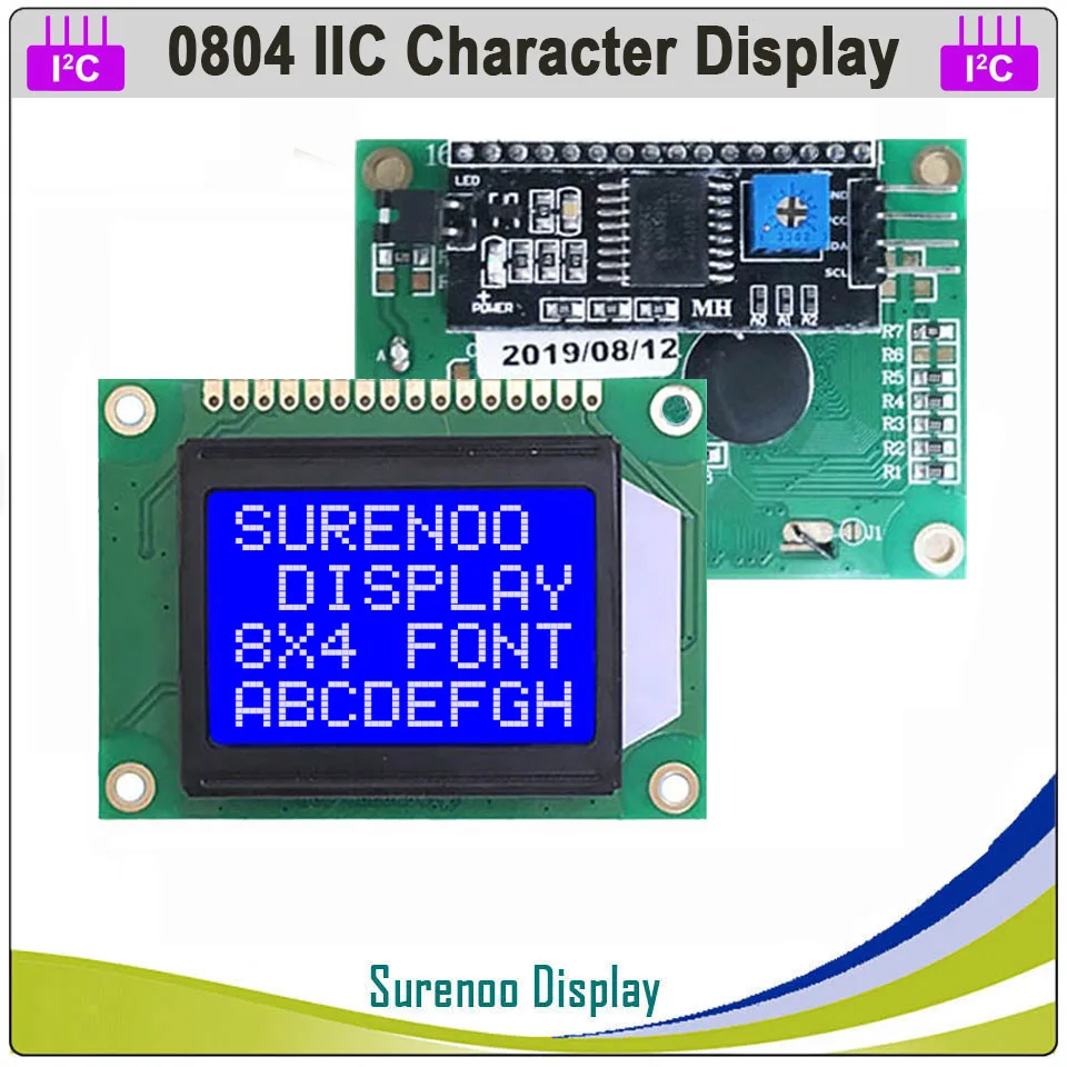 Светодиодный дисплей серия IIC / I2C TWI 0804 804 8*4 символов ЖК модуль STN синий