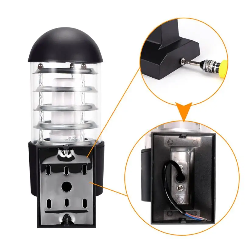 Водонепроницаемый открытый светильник ing Алюминий Стекло абажур светодиодный