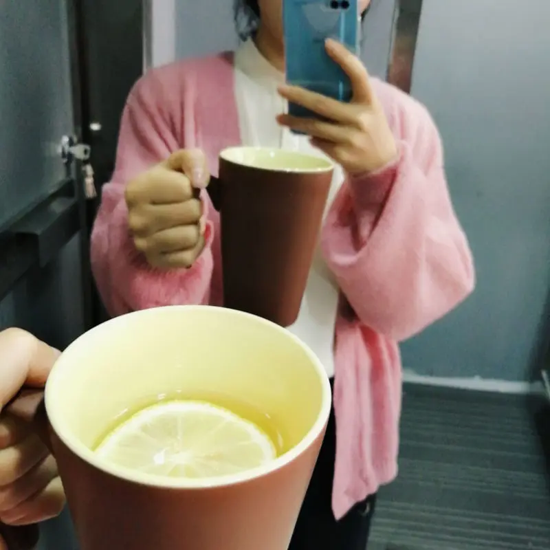 Кружка с матовой текстурой керамическая чашка кофейная для воды В чайном