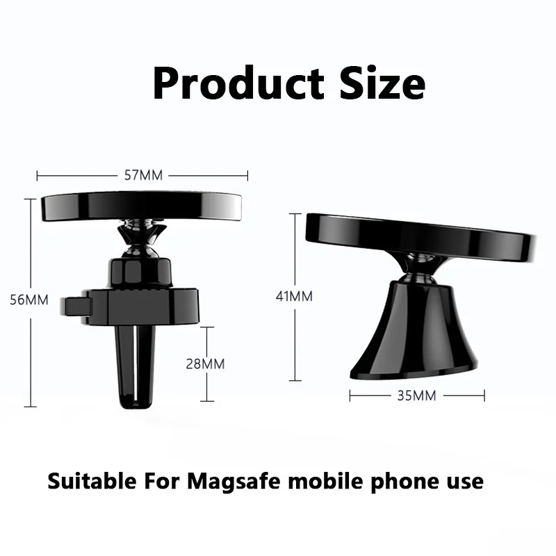 

For iphone 12 Magsafe Car Charger 15W Adhesive sucker Magnetic Fast Wireless charging For iphone 12 Air vent Mount Phone Holder