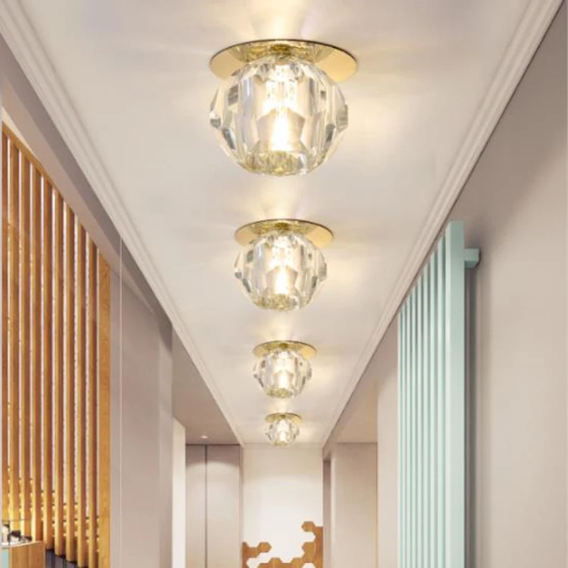 Пост-современный светодиодный Кристалл Потолочные светильники минималистский
