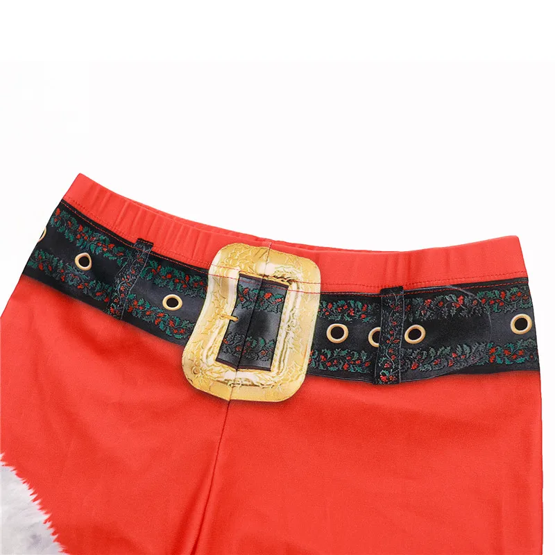 

Women Sexy Christmas 3D Print Garters Legging Pants Costume Printed Cute colour bulb cosplay party pant