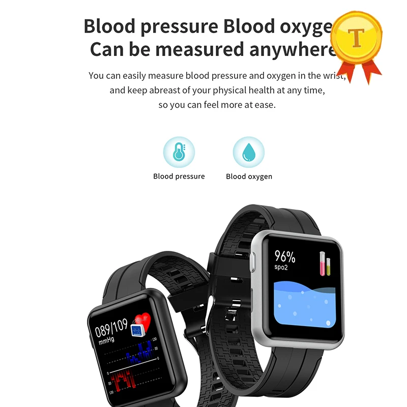 Лидер продаж 2020 Смарт-часы с функцией измерения кровяного давления и кислорода