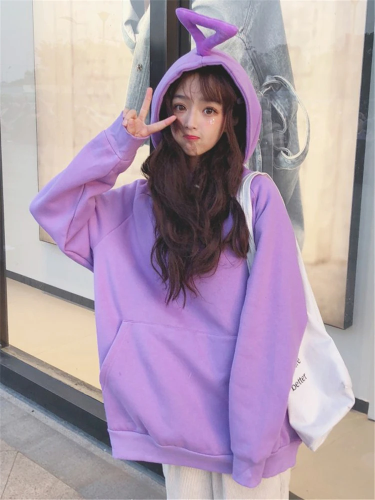 2019 осенне зимняя новая Женская Корейская версия свободного покроя с капюшоном