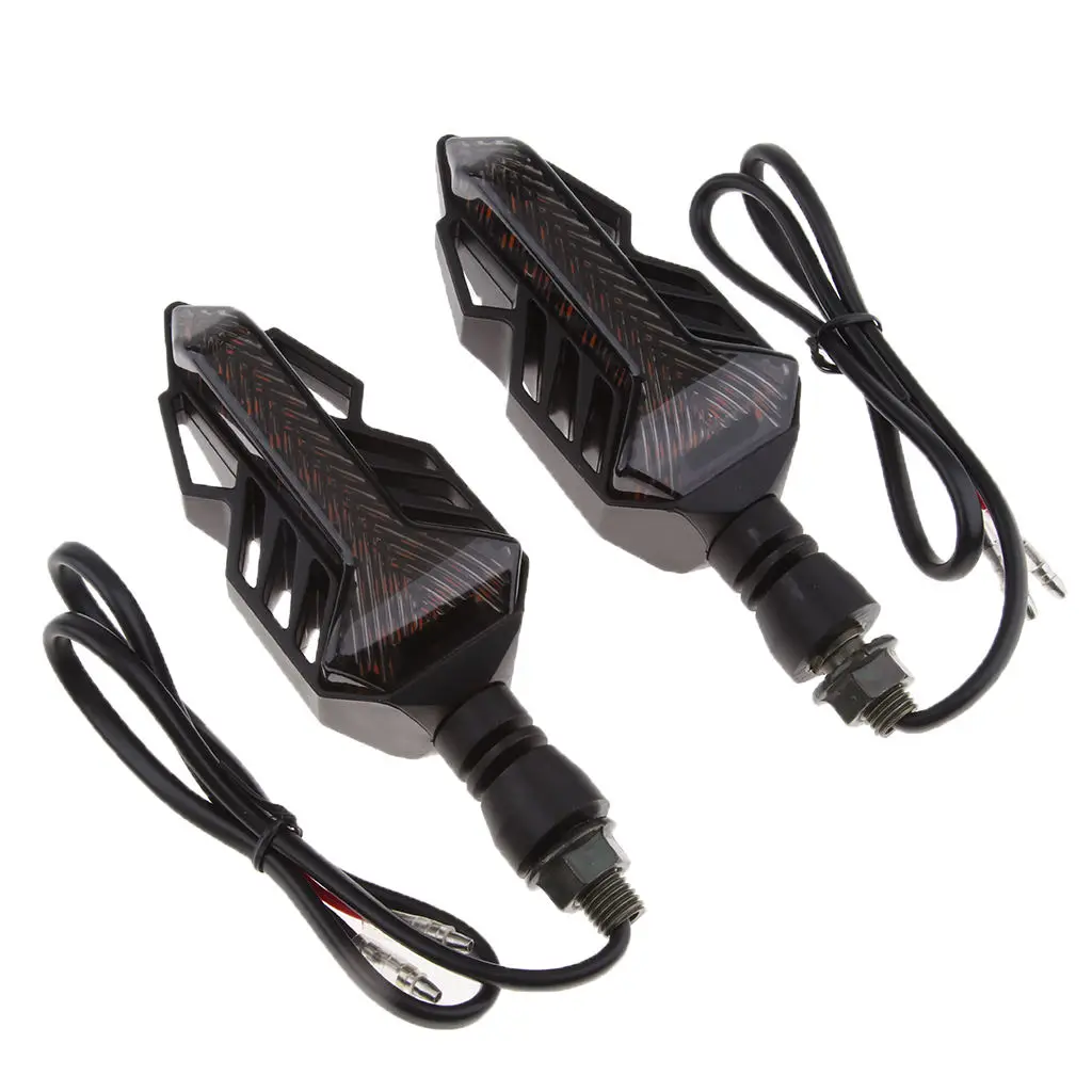 

2pcs Flowing Stop Turn Signal Light 12V Waterproof License Plate Light Universal for Cafe Racer