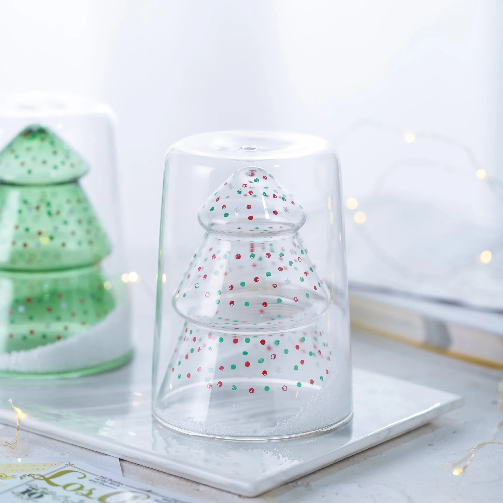 Рождественская серия 3D чашка для кофе с изображением дерева желаний звезд