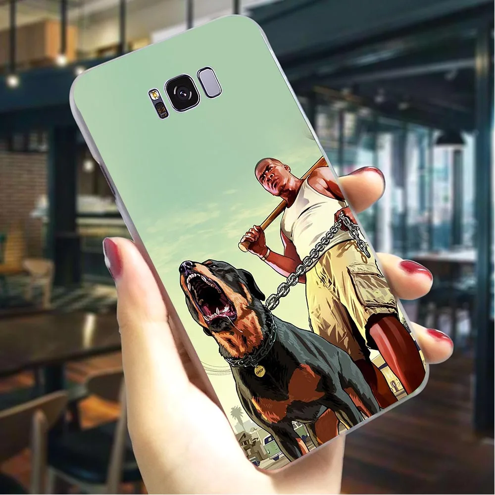 Жесткий чехол GTA Grand Theft Auto для телефона Galaxy A3 A3/A5 A6 A8 Plus/A7 A9 2018 A10 A20 A30 A40 A50 A60 A70