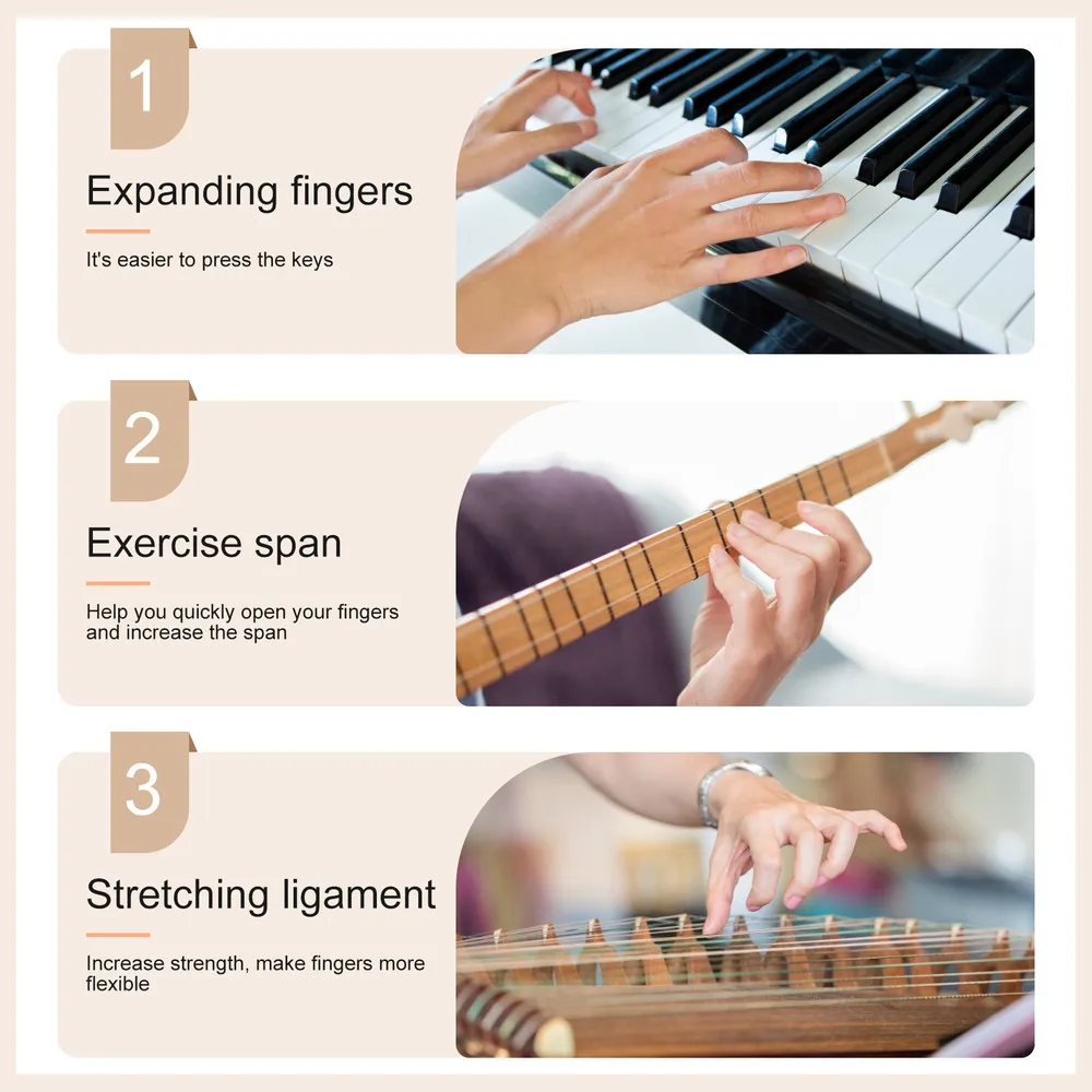 

2pcs Musical Instrument Finger Expander Finger Expansion Trainers
