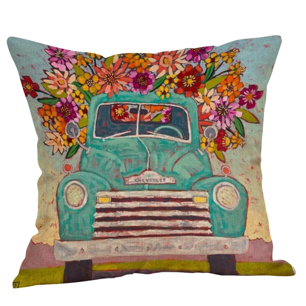 Ouneed украшение с принтом автомобиля дешевая наволочка для подушки Женская серый