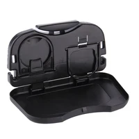 folding auto cup holder back seat table drink food tray travel desk car accessory