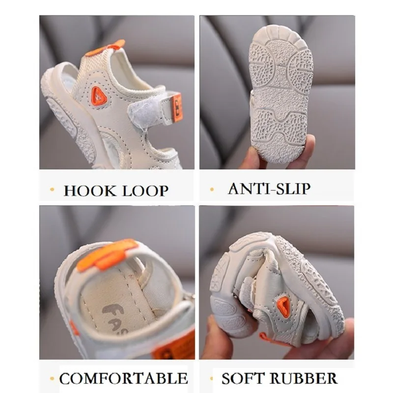 Сандалии детские из ПУ кожи Нескользящие для пляжа мальчиков и девочек разные