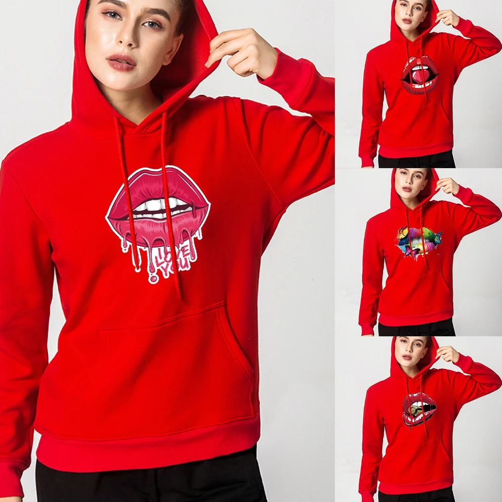 

Hoodie Womens Sweatshirts Clothing Sets Winter Harajuku Student Printing Hooded Pullover Casual Womens Tracksuit Hoodies