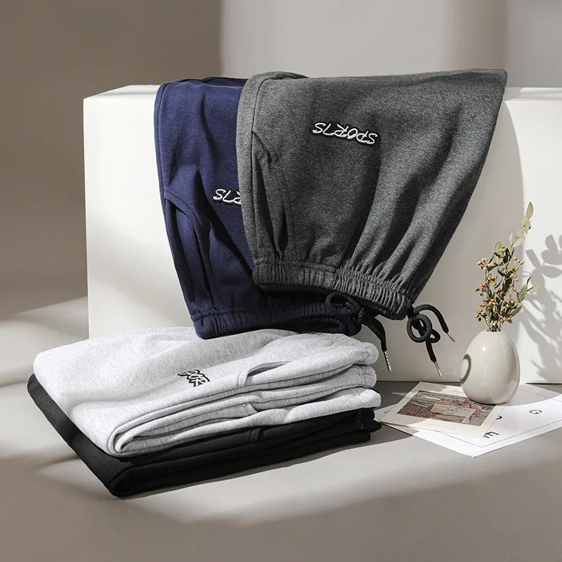 

Summer Knitted Cotton Men Sleepwear Pants Letter Casual Loose Soft Plus Size L-4XL Male Short Pants