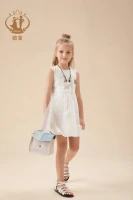 nimble summer casual cute freshness style cotton girl dress for birthday party design for kids girls princess dress tops clothes