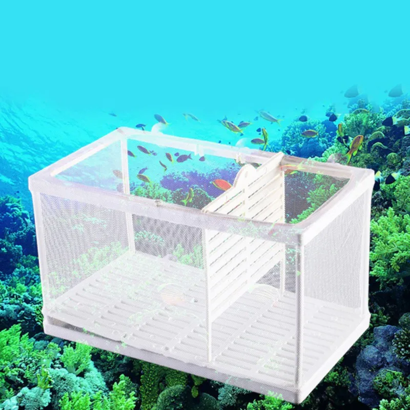 

Multi-USE Plastic Transparent Aquarium floating Isolation Box Incubator Aquarium Tank Aquarium Isolation Network Incubator