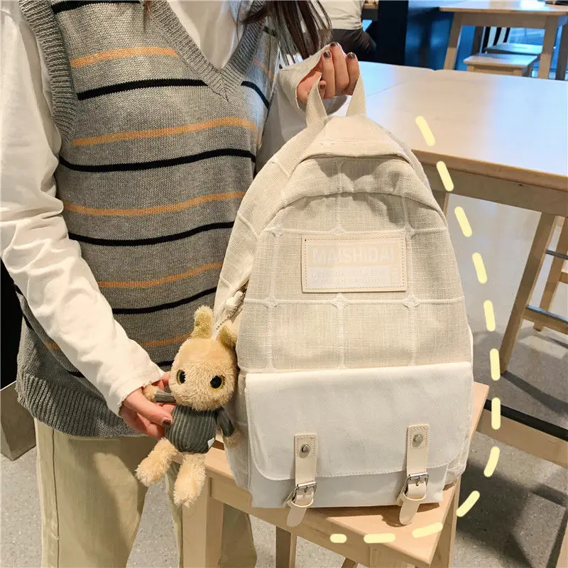 Женские школьные ранцы рюкзак для девочек-подростков модная клетчатая сумка в