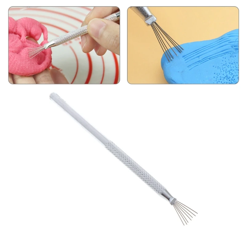 

7 pin Clay Sculpture Poke Needle Steel Wire Brush Metal Modelling DIY Tools