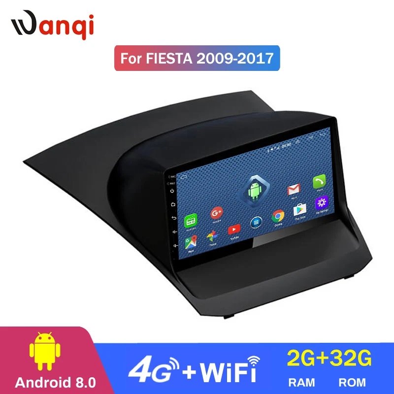 4G Ite 9 дюймов Android 1 DVD GPS навигационная система экран для Ford Fiesta 2009 2017 Автомобильный