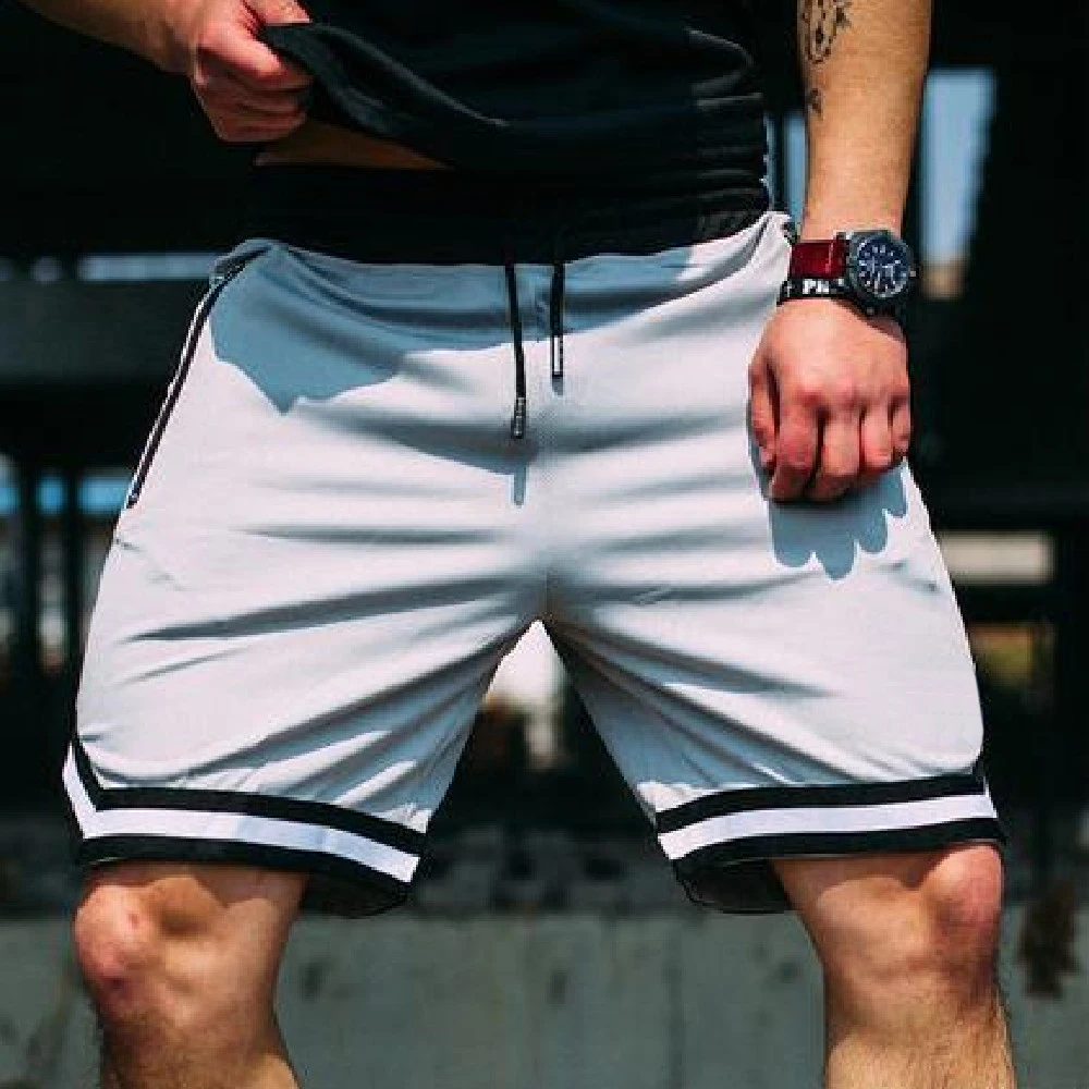 

Men's Shorts Fitness Sports Shorts Men's Breathable Pants Summer Running Training Basketball 5 Point Pants Street Hip Hop Shorts