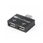 USB2.0 Male to Twin зарядное устройство двойной 2 Порт USB сплиттер концентратор адаптер конвертер