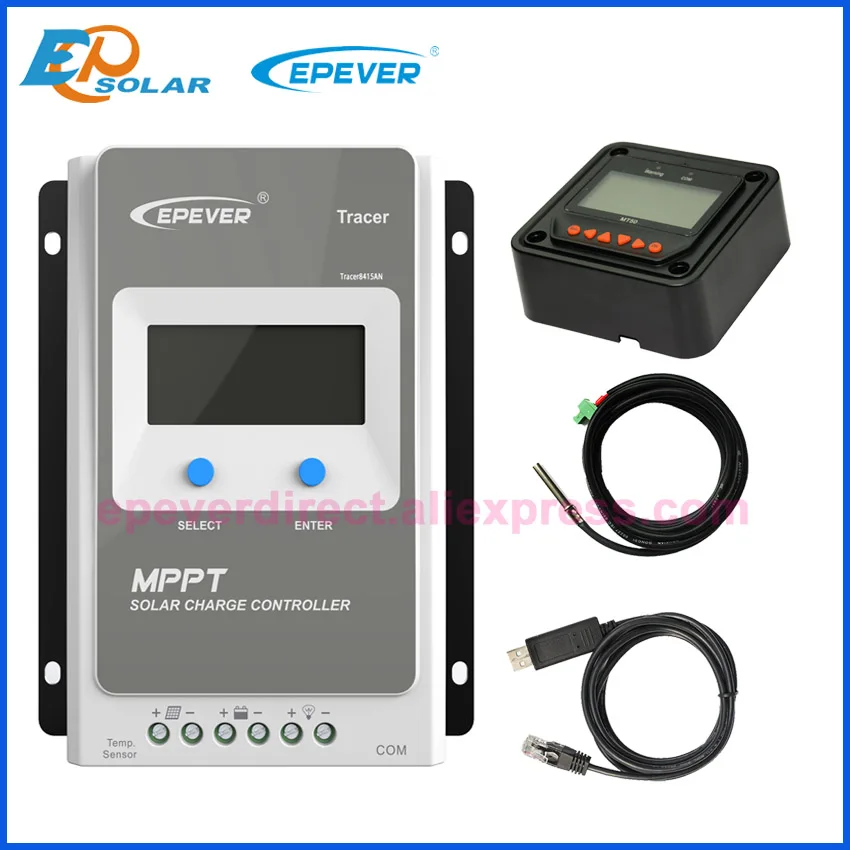 with MT50 USB Sensor Регулятор заряда EPEVER 10A 20A 30A 40A MPPT 12V24V max PV 100V вход MPPT 30A Контроллер заряда солнечной батареи - Цвет: with MT50 USB Sensor