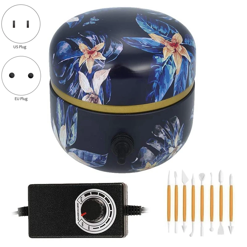 

Mini Electric Pottery Wheel Machine-with Tray, Adjustable Speed Pottery Wheel Clay Tool for Beginners