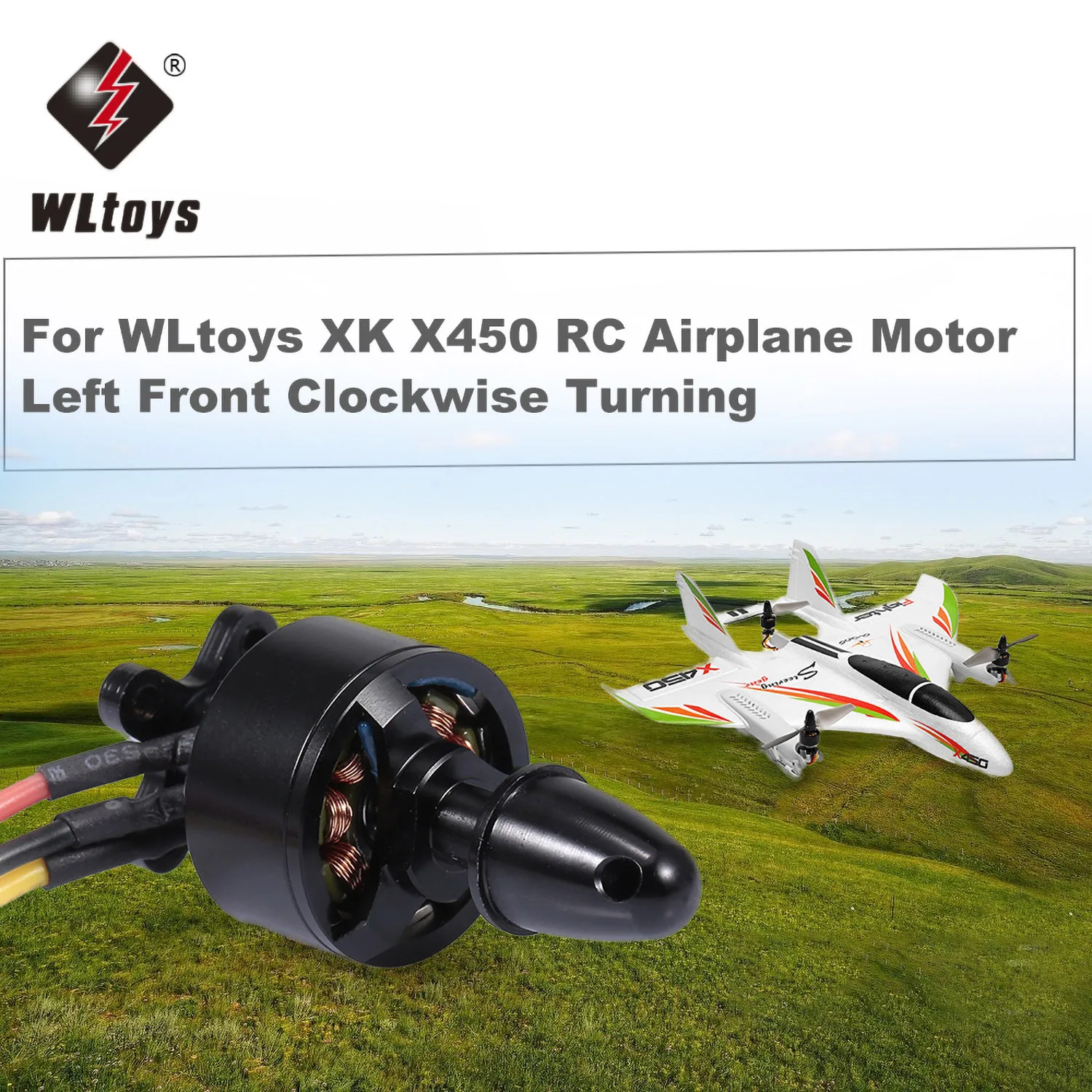 Самолёт WLtoys XK X450 RC с фиксированным крылом двигатель 7 4 в кв левый передний по