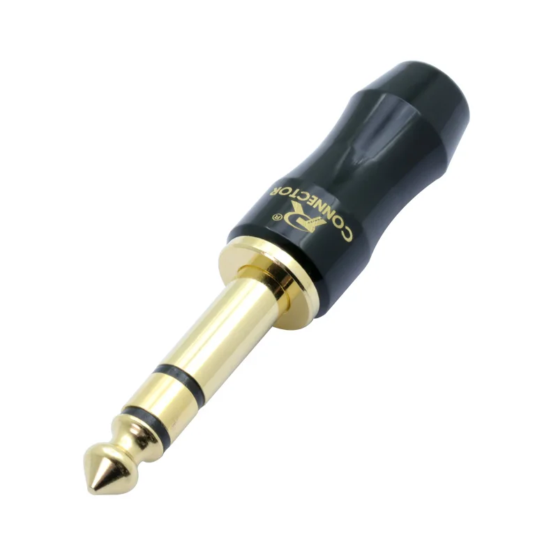 

R P1073+P1072 6,35 мм Jack разъем черный