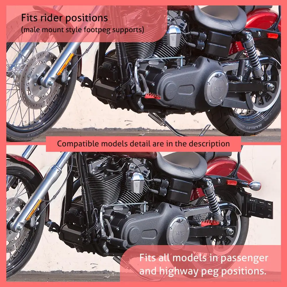 Подножки универсальные для мотоцикла вращающиеся педали Dyna Softail Road King Sportster XL 883 120