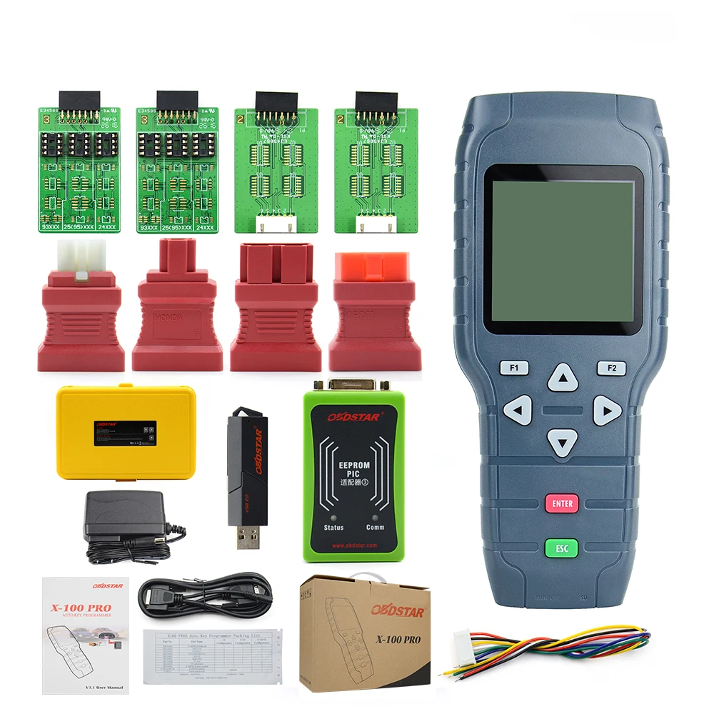OBDSTAR X-100 PRO Auto Key Программист(C+ D+ E) тип для IMMO+ одометр+ OBD программное обеспечение Получить адаптер EEPROM
