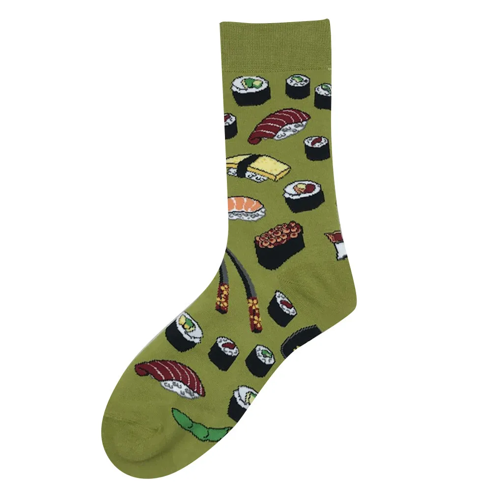 Модные мужские и женские носки унисекс повседневные хлопковые с принтом удобные