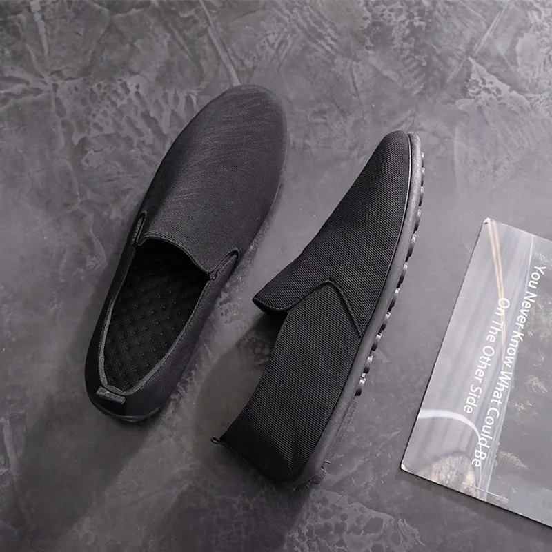 2020 Fashion Shoes Loafers Men Leather Casual Classic Canvas shoes High quality canvas flats men M14-75 |